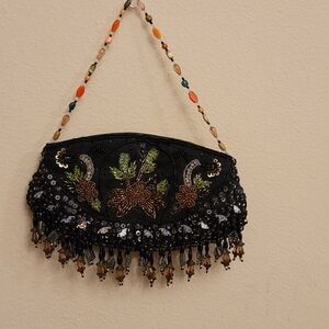 Embellished Black Evening Clutch